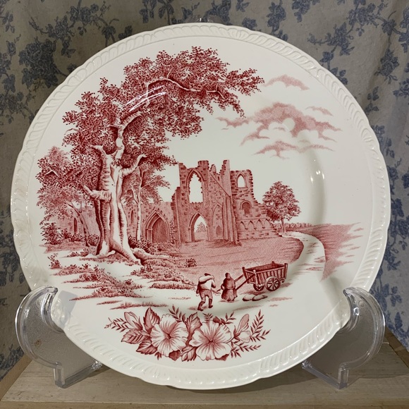 VTG Set of 2 Barker Bros Royal Tudor Ware Waltham 10" Plates Pair Transferware - Picture 3 of 14